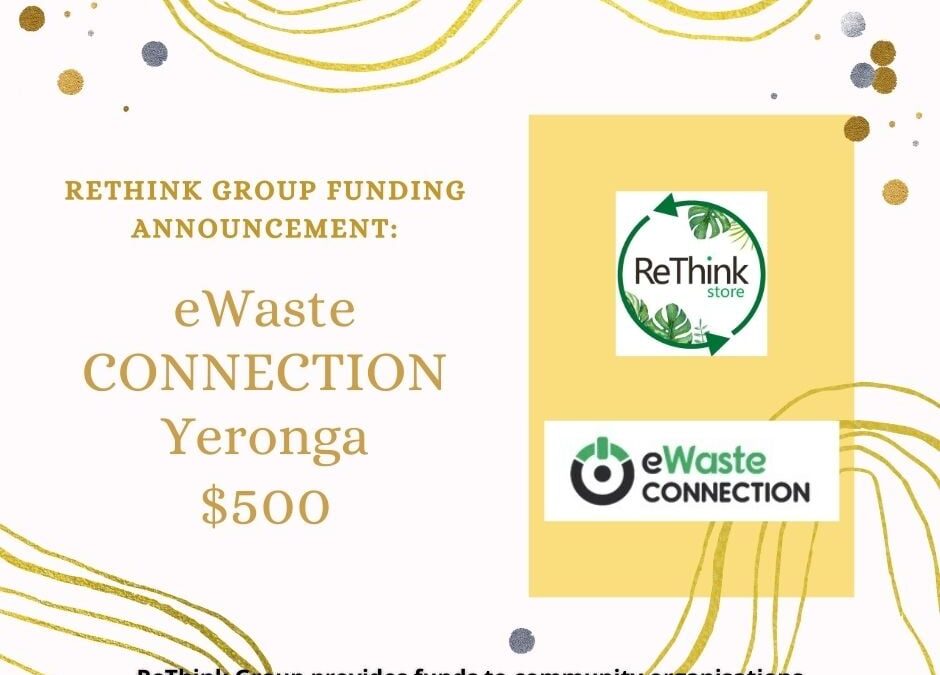 Rethink Group donates $500 to eWaste Connection Yeronga
